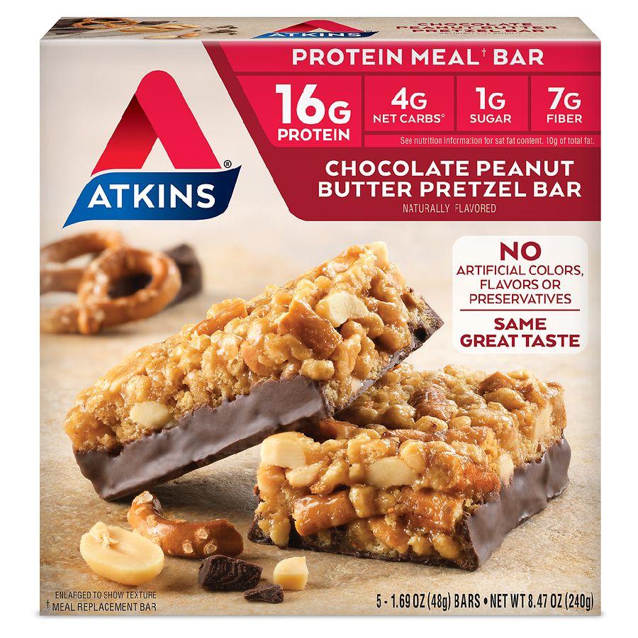 Atkins Meal Bars Chocolate Peanut Butter Pretzel