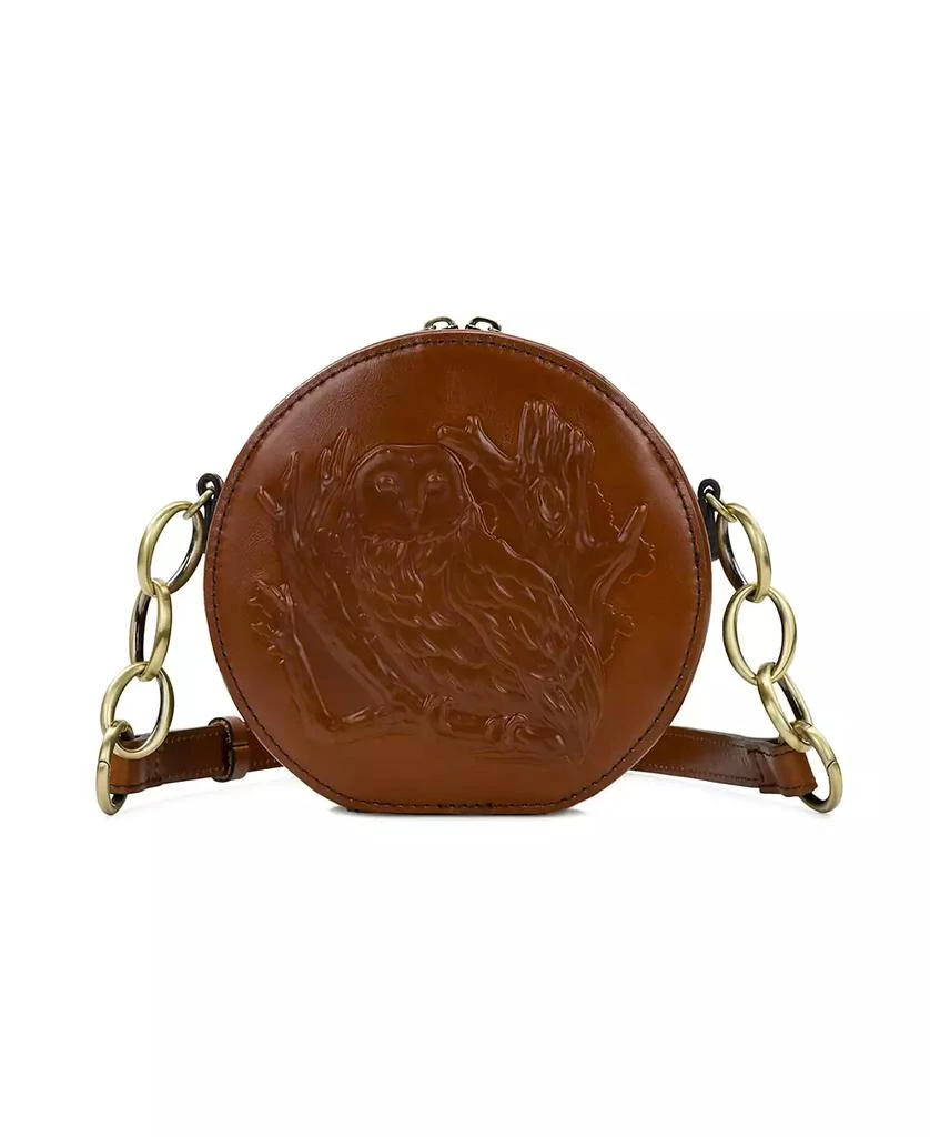 Patricia Nash Owl Tooled Leather Devonia Round Crossbody Bag 1