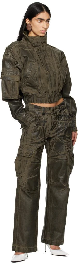 VAQUERA Khaki Low-Rise Cargo Pants 4