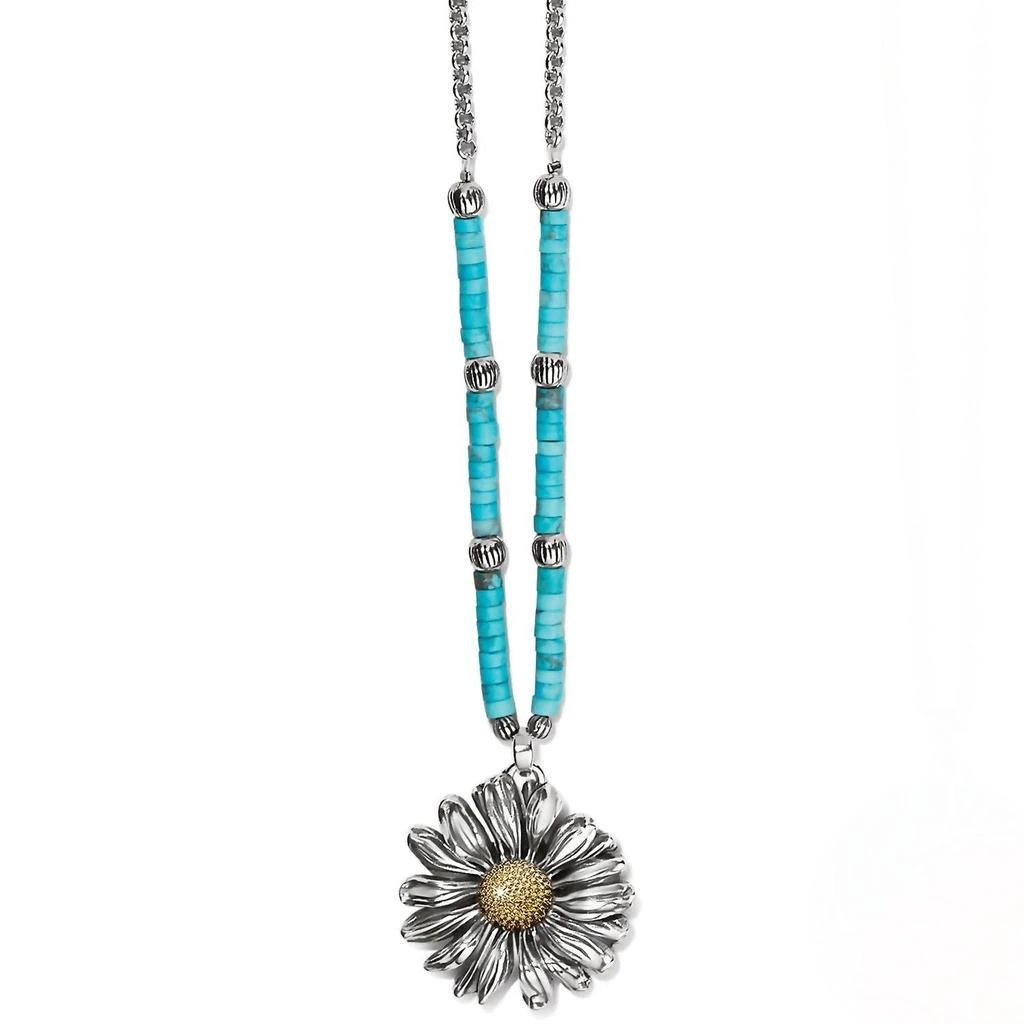 Brighton Women's Daisy Dee Necklace In Silver-Turquoise 2