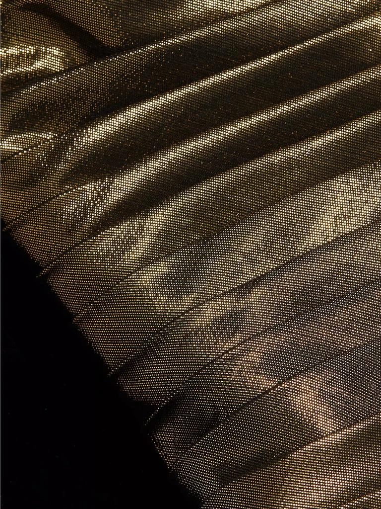 Sergio Hudson Metallic Pleated Pencil Midi-Dress 7