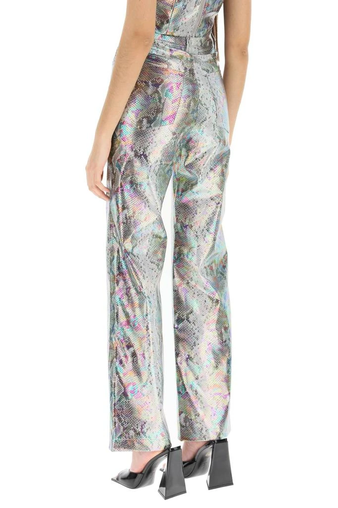 ROTATE Birger Christensen 'rotie' snake-embossed pants 3
