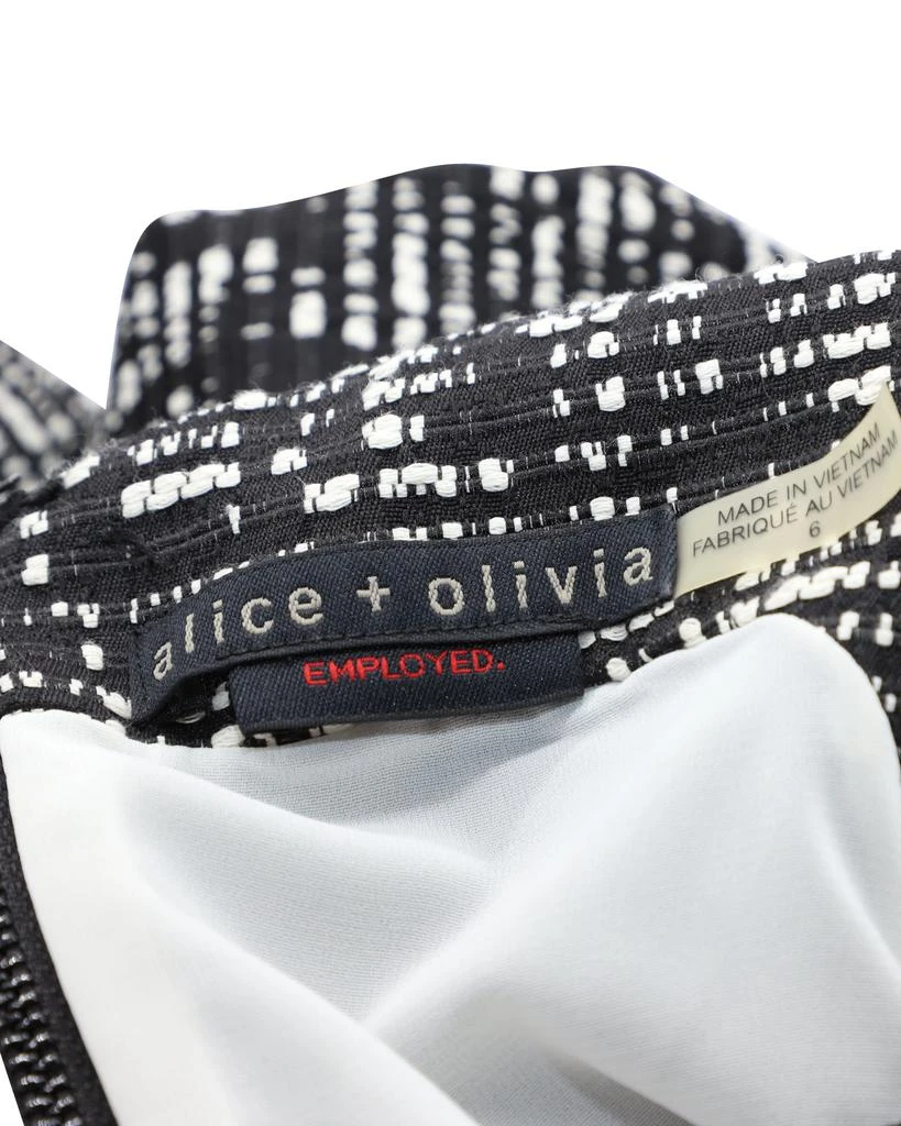 Alice + Olivia Alice + Olivia Janette Tweed Dress in Black Cotton 4