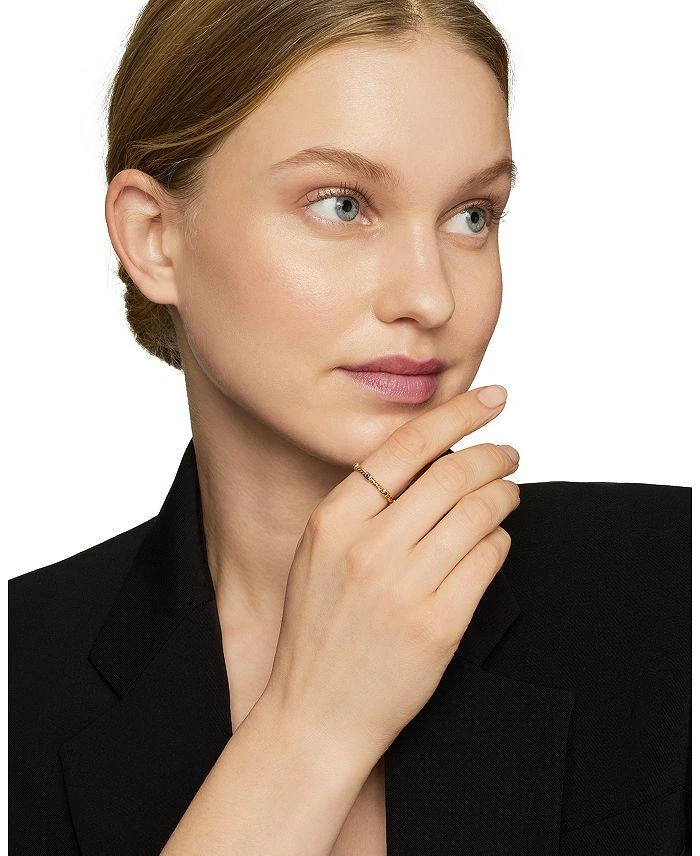 David Yurman 18K Yellow Gold Cable Sapphire Stack Band Ring 8