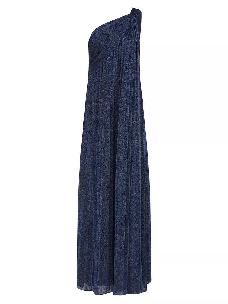 Halston Priya One-Shoulder Draped Gown