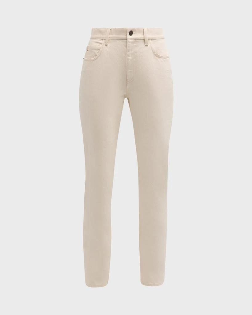 Lafayette 148 New York Cropped Straight-Leg Denim Jeans 1