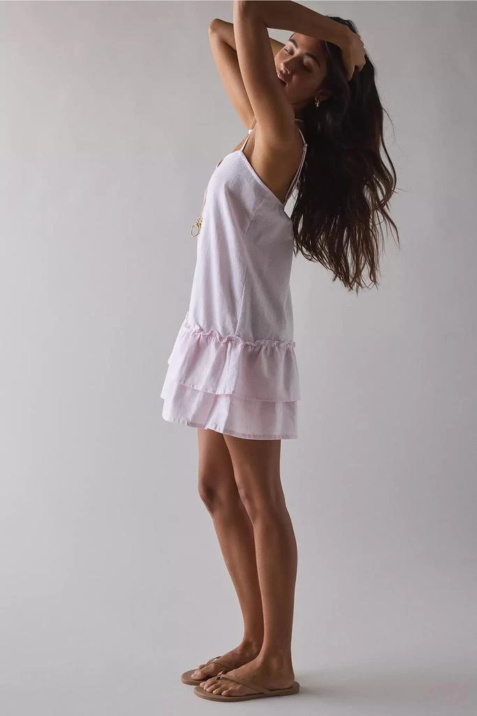 Motel Motel Malina Drop Waist Ruffle Cotton Mini Dress 3