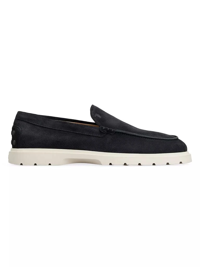 Tod's Logo-Stamped Suede Loafers 1