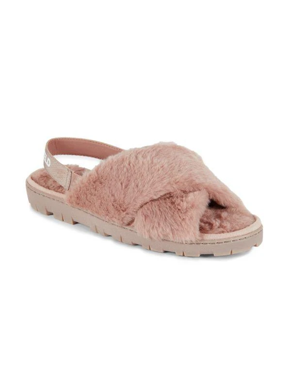 Karl Lagerfeld Paris Jessica Faux Fur Platform Slippers 2
