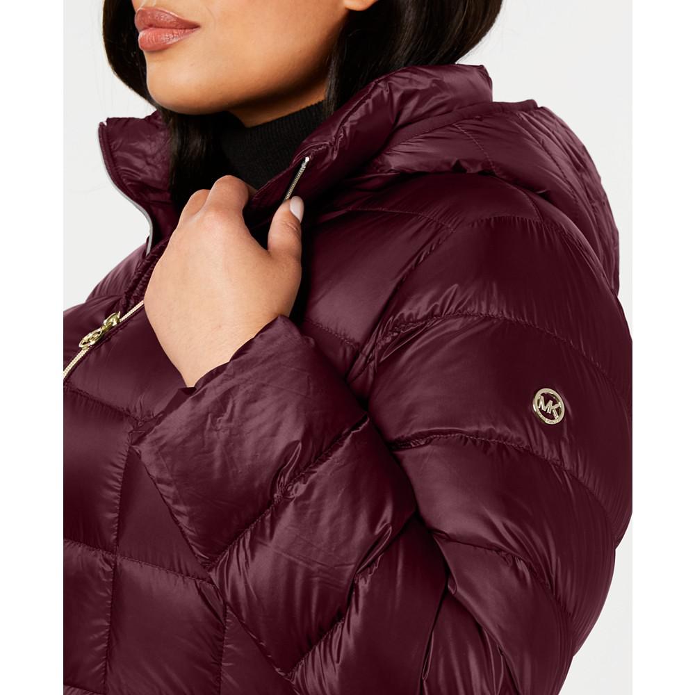 Michael kors plus size packable puffer coat on sale