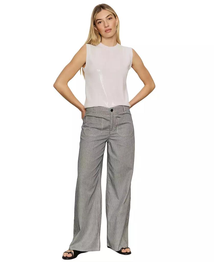 Sanctuary Women's Marine Yacht Stripe Wide-Leg Pants