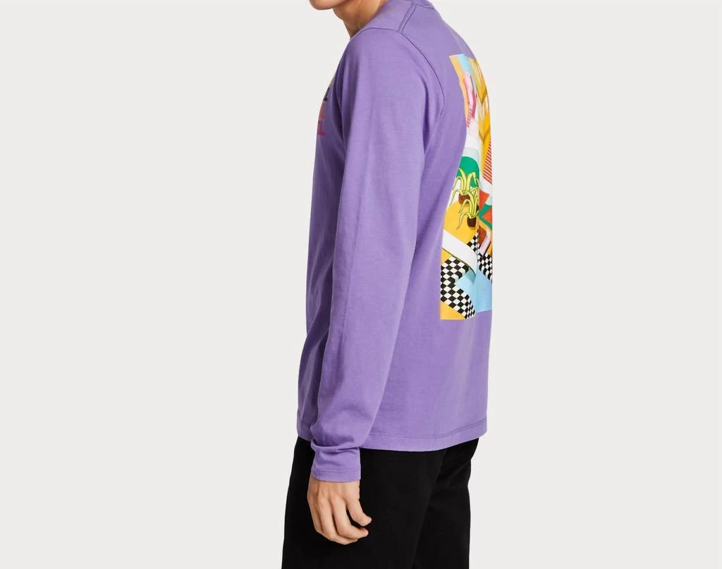 Scotch & Soda Streetwear Tee In Purple 4