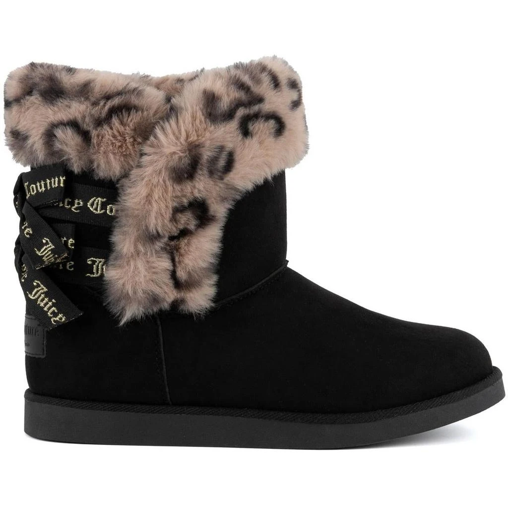 Juicy Couture Womens Bow Faux Fur Mid-Calf Boots 2