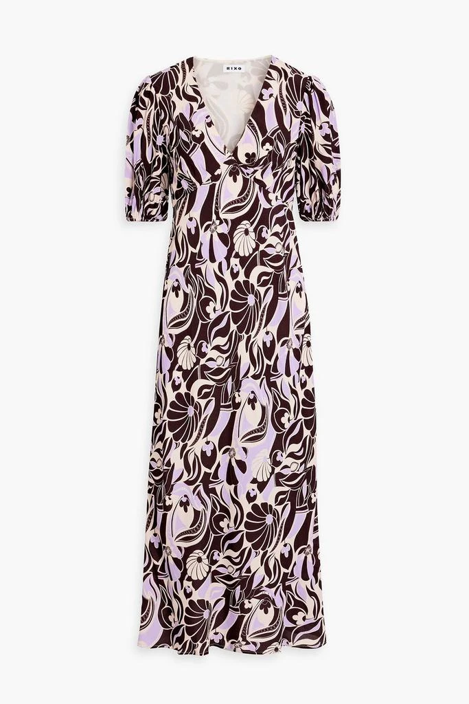 Rixo Poppy printed crepe midi dress 1