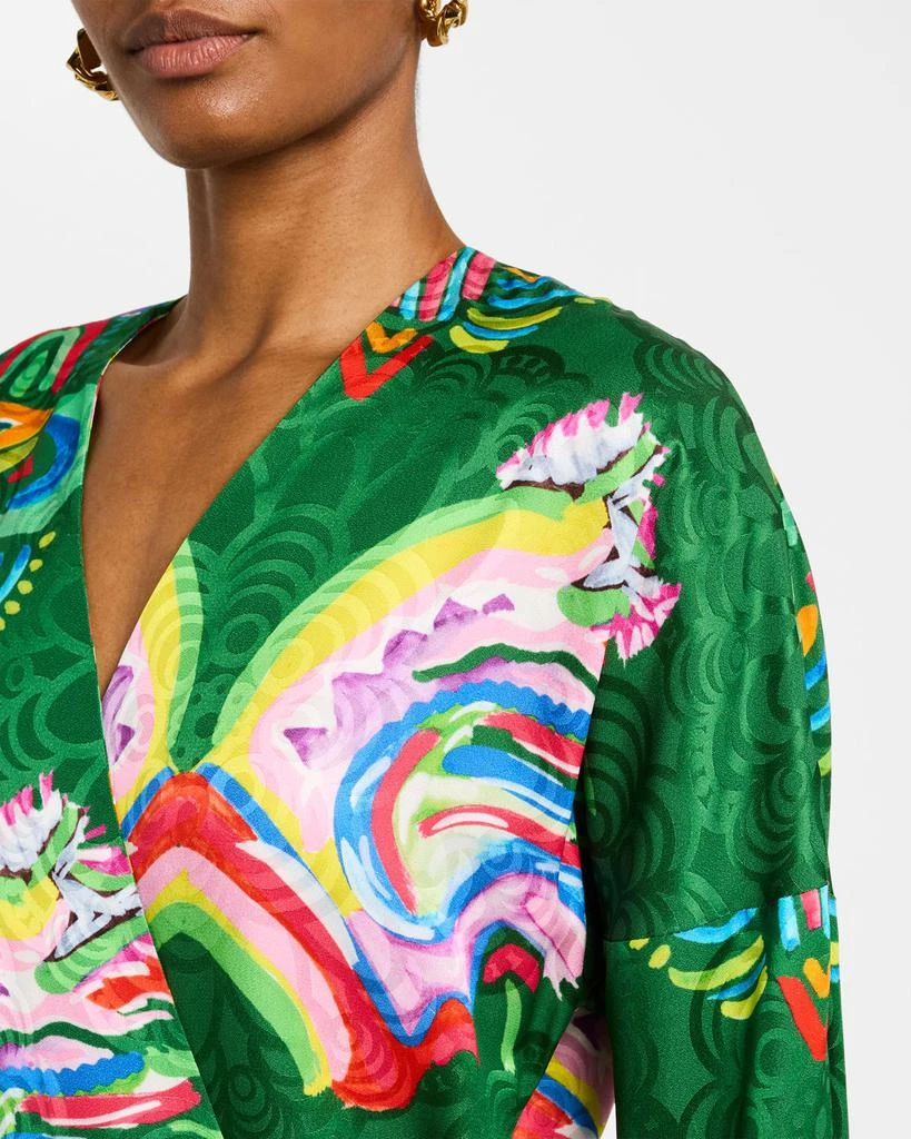 Rianna + Nina Maggie Fantasia Print Wrap Dress 5