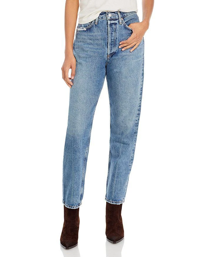 AGOLDE '90s Pinch Waist High Rise Straight Jeans in Hooked 1