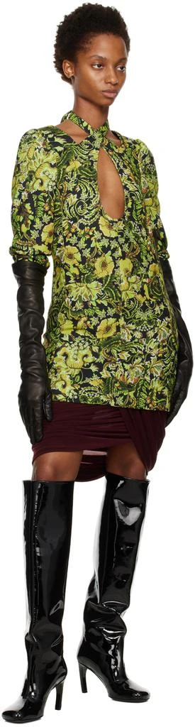 Dries Van Noten Green Cut-Out Minidress 4