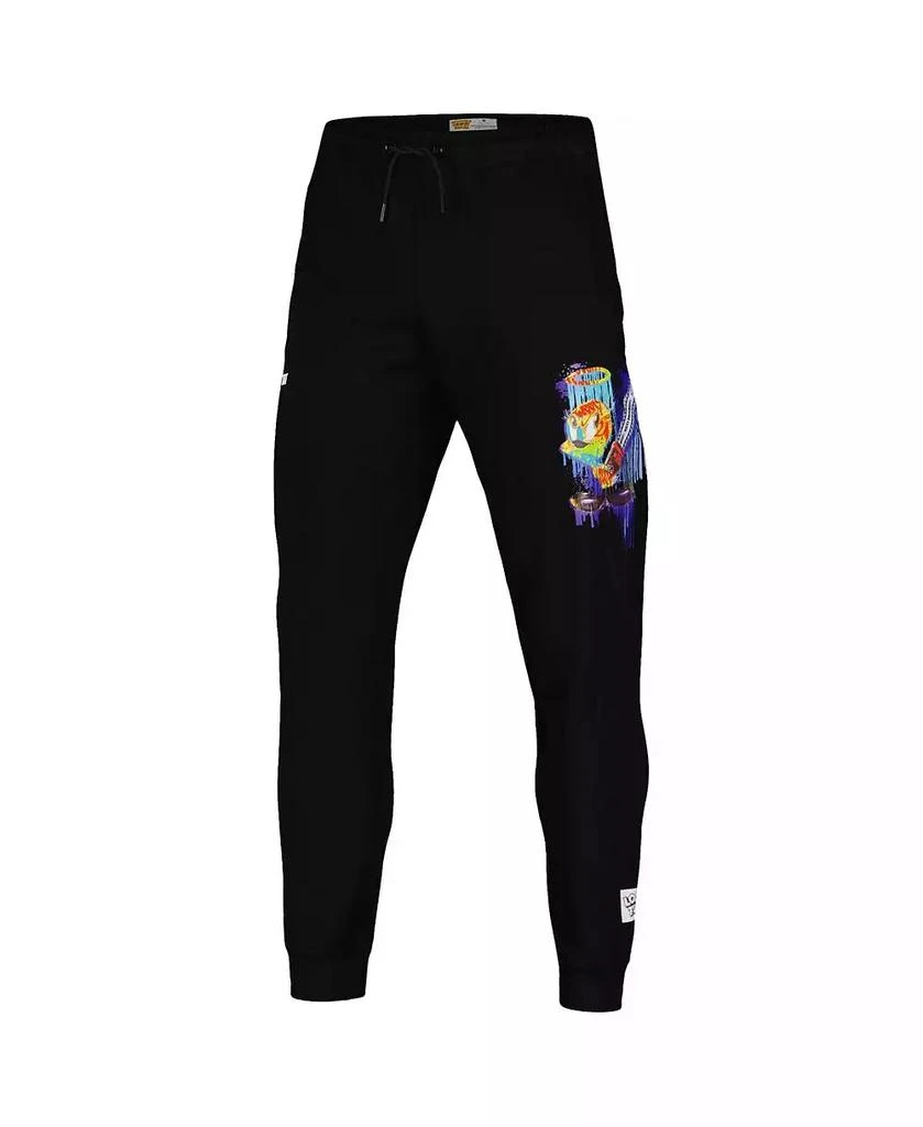 Freeze Max Men's Black Looney Tunes Tweety Bird Splatter Jogger Pants 2