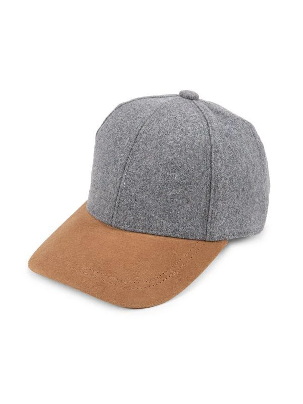 Bruno Magli Two-Tone Wool-Blend Baseball Cap 1