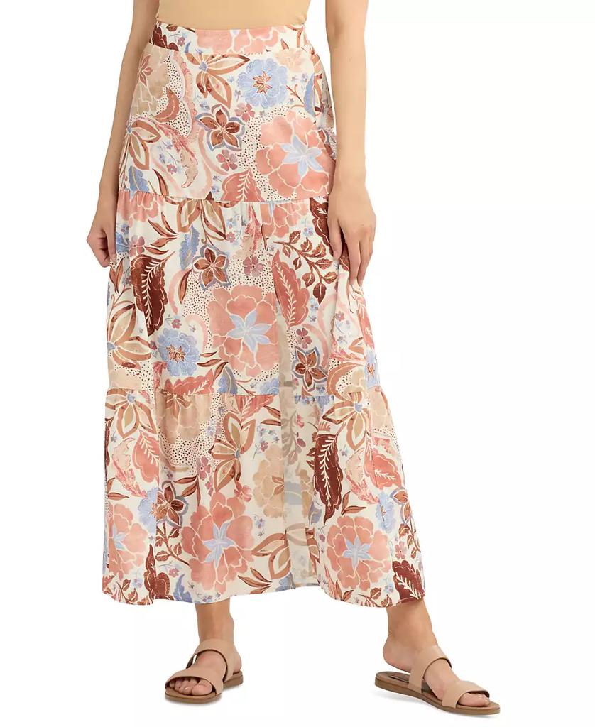 BCX Juniors' Tiered Slit-Hem Maxi Skirt