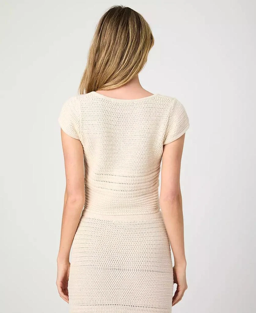 French Connection Women's Nellis Cotton Collage Short Sleeve Top 2