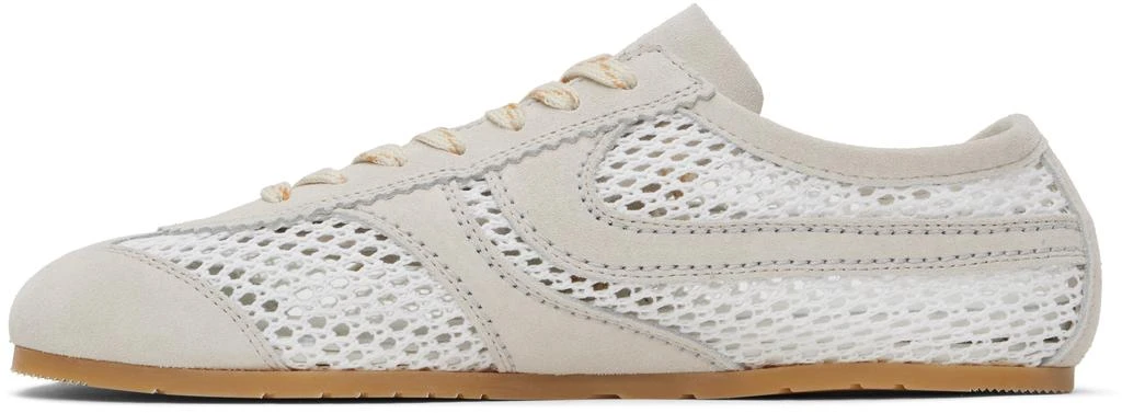 Dries Van Noten White & Beige Suede Sneakers 3