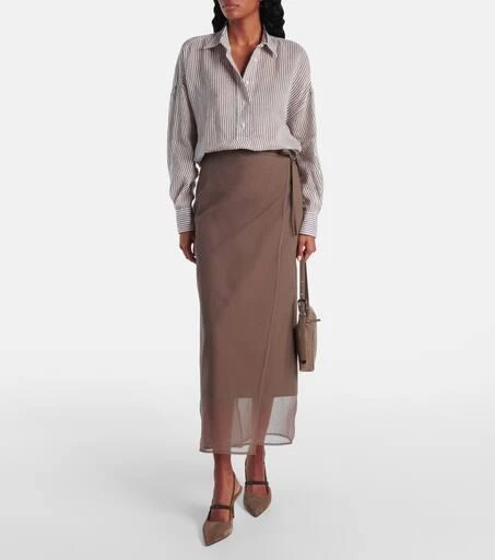 Brunello Cucinelli Duo Small suede shoulder bag 5