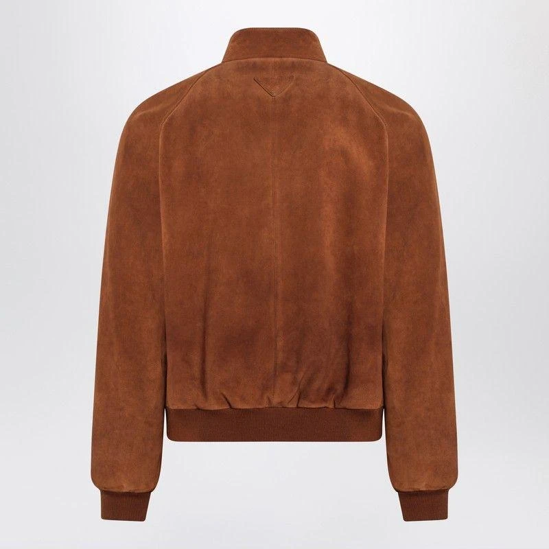 Prada CAMEL-COLOURED SUEDE BOMBER JACKET 2
