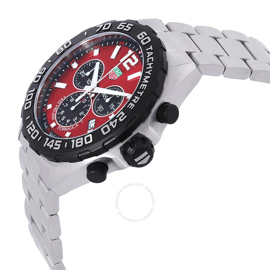 TAG Heuer 43mm Formula 1 Red Chronograph Quartz Red Dial Men's Watch CAZ101AN.BA0842