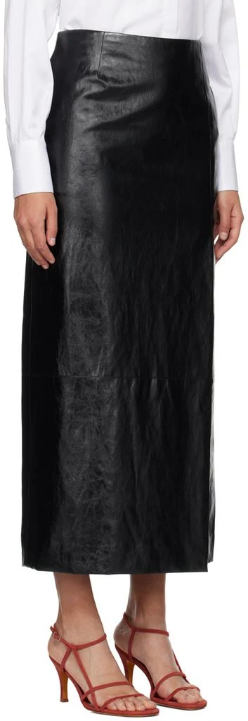 Esse Studios Black Milos Faux-Leather Maxi Skirt 2