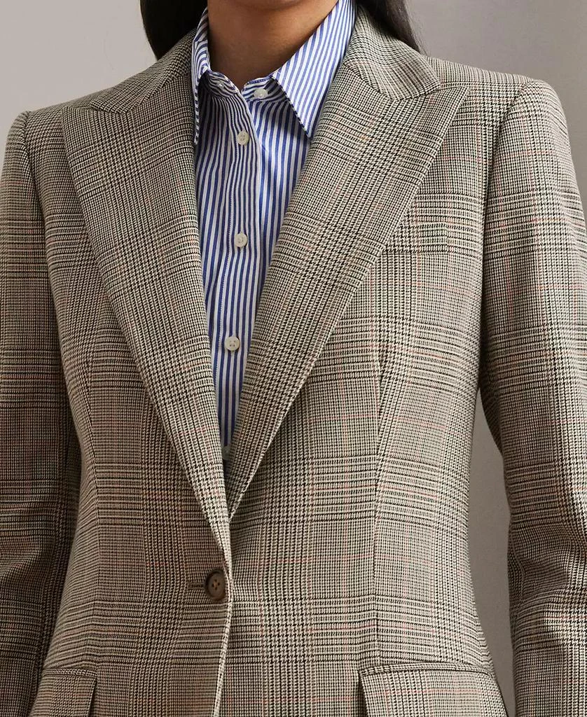 Ralph Lauren Women's Glen Plaid Cotton-Blend Twill Blazer 6