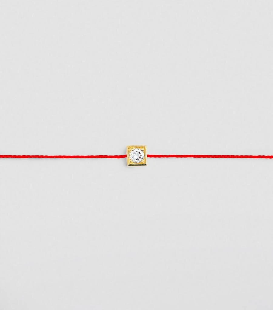 Redline Yellow Gold and Diamond Cube Bracelet (16.5cm) 2