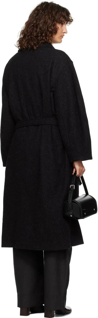 Lemaire Black Asymmetrical Bathrobe Coat 3