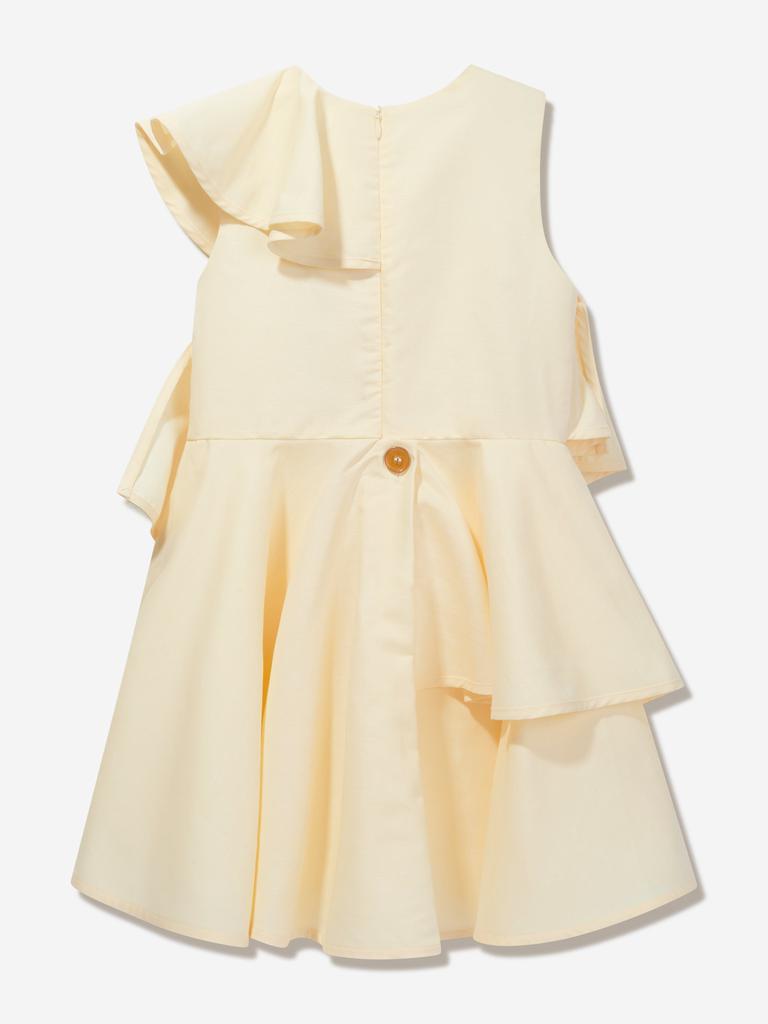 Jessie And James Girls Skyline Occasion Dress in Yellow