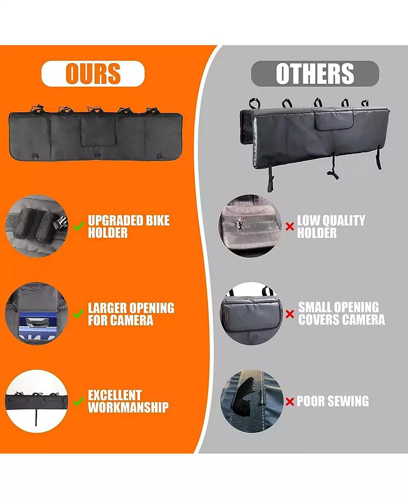 LUGO Full Size 62" Heavy-Duty Size Truck Tailgate Bike Pad, Black