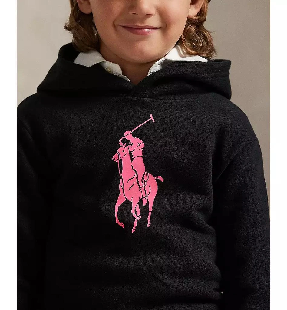 Ralph Lauren Toddler and Little Boys Pink Pony Fleece Hoodie 3
