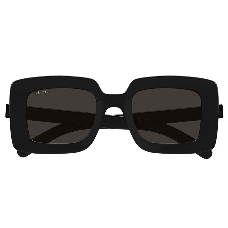 Gucci Gucci Square Full Rim, with a Black frame and Grey lens.