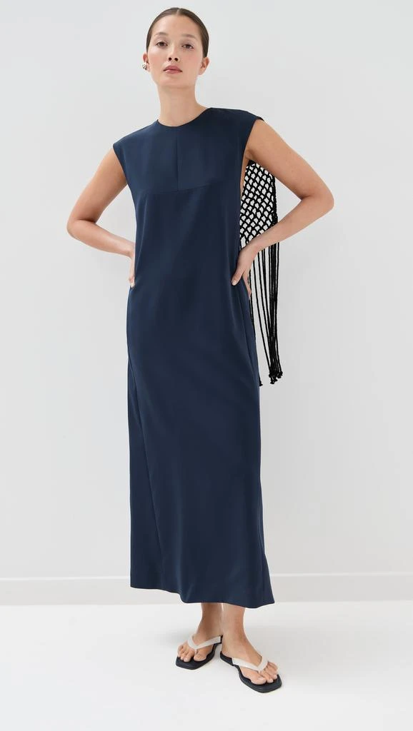 v neck a line maxi dress Sleeveless Square Neck Maxi Dress | Built-In Shapewear