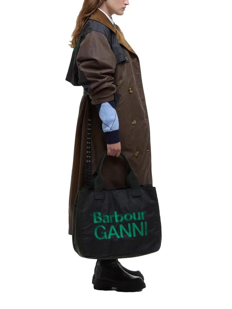 Barbour X Ganni Waxed Cotton Tote Bag 2