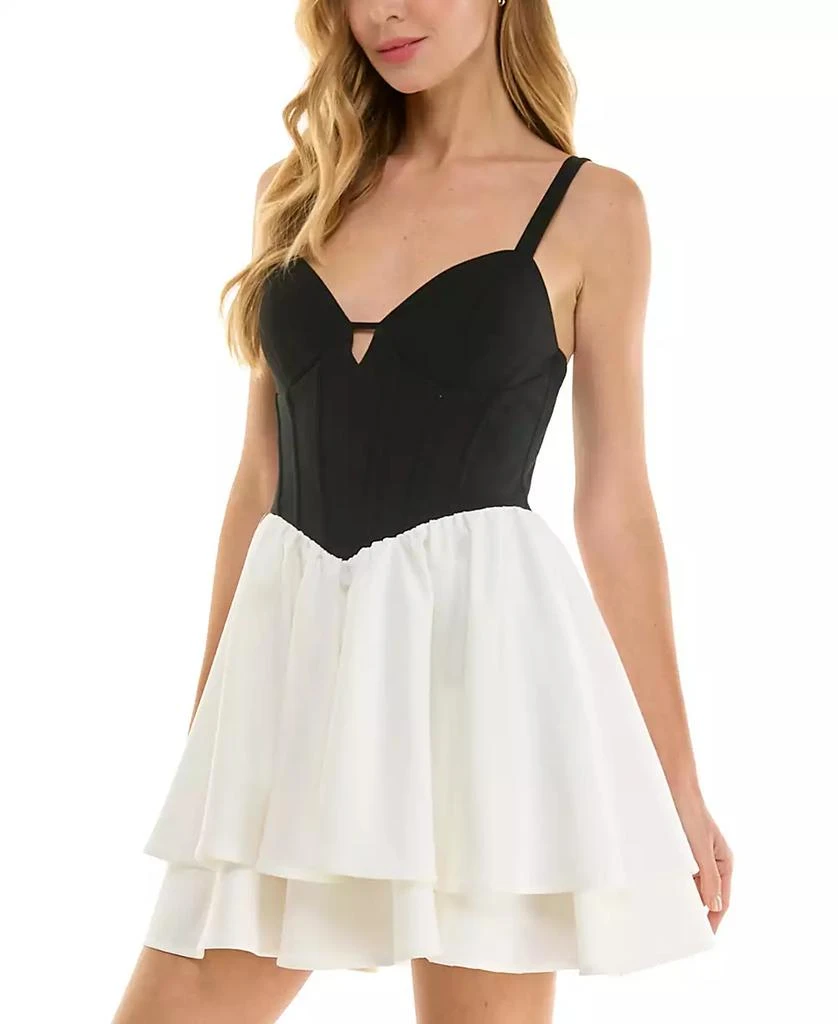 SENI & CADE Juniors' Corset Fit & Flare Dress 3