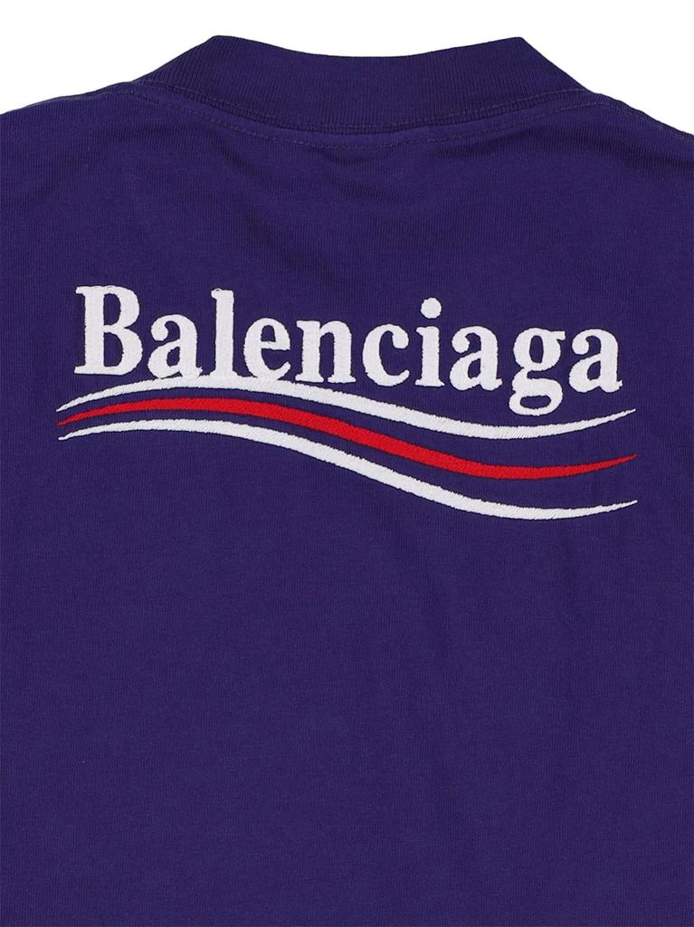 BALENCIAGA Political Embroidered Cotton T-shirt 1