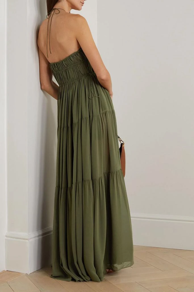 Matteau Tiered shirred silk maxi dress 3
