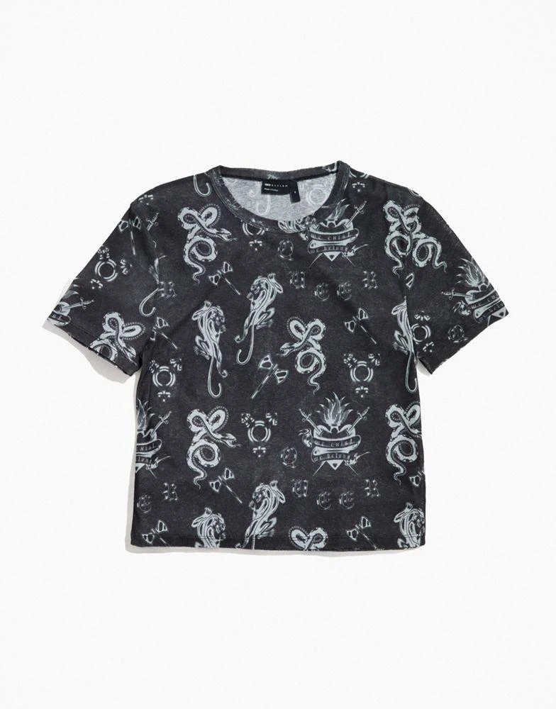 ASOS ASOS DESIGN PRIDE genderless baby tee in black mesh with print 1