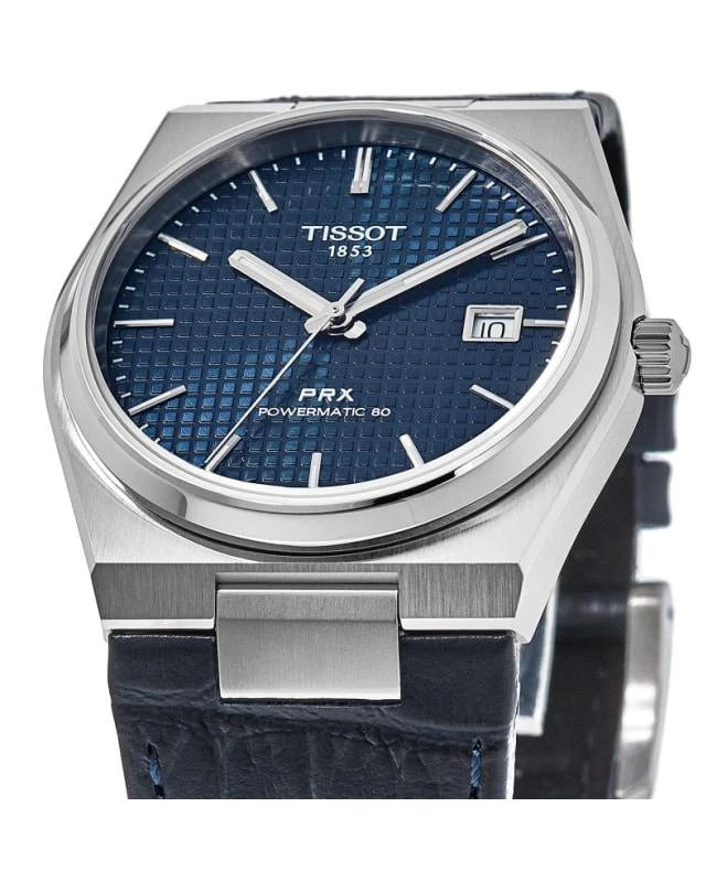 Tissot Tissot PRX Powermatic 80 Automatic Blue Dial Leather Strap Men's Watch T137.407.16.041.00 2