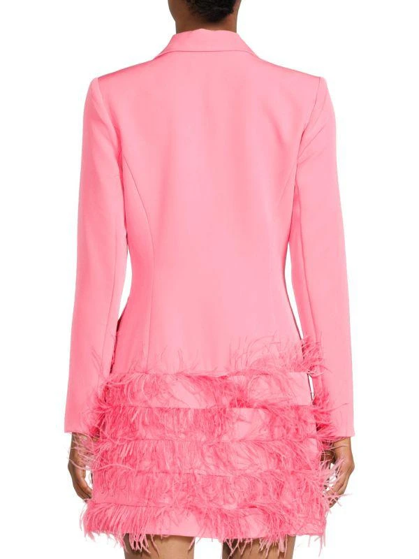 Bebe Feather Trim Blazer Minidress 2