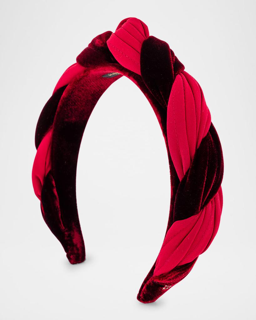 Alexandre de Paris Twisted Knot Velvet Headband