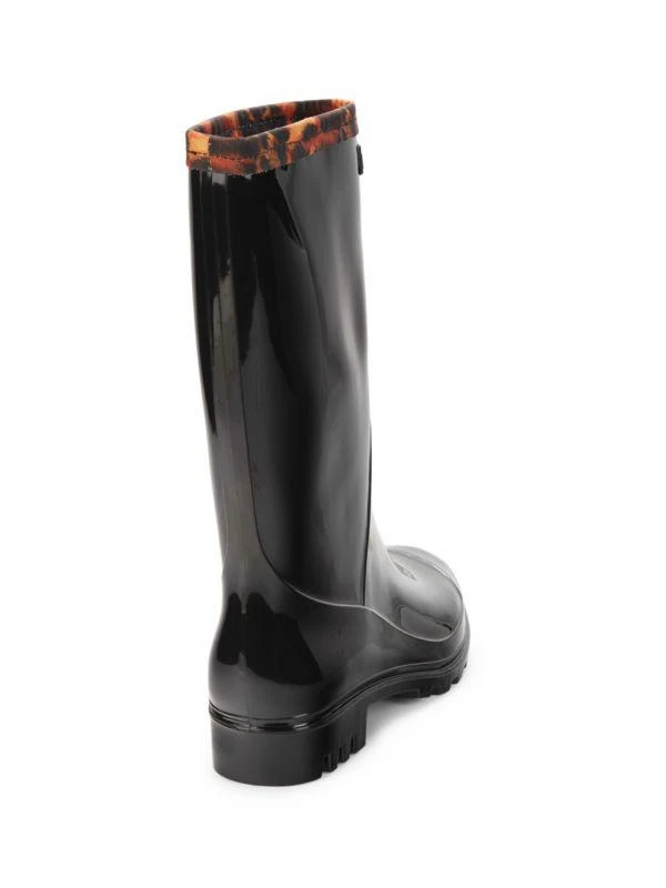 Roberto Cavalli Faux Leather Mid Calf Rain Boots 3