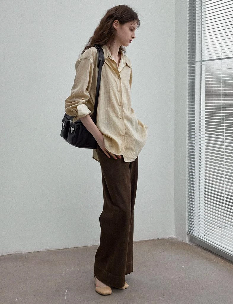 Pixie Market Beige Striped Shirt -PREORDER 7