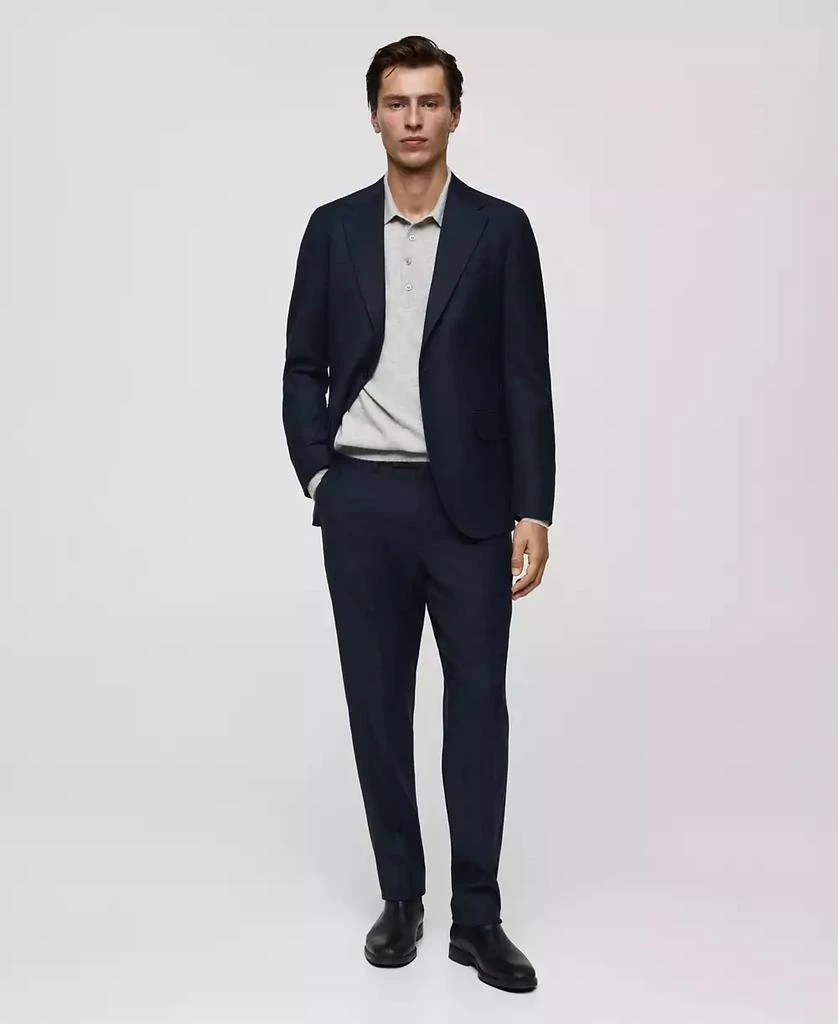 Mango Men's Slim-Fit Virgin Wool Suit Blazer 4