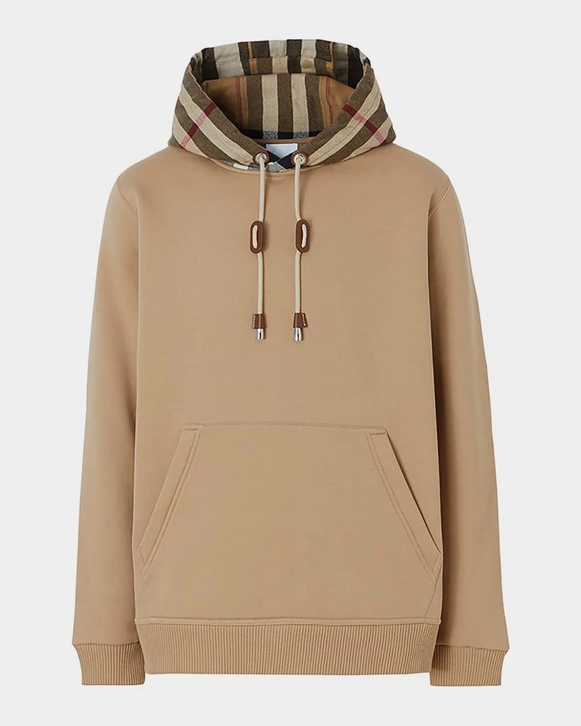 Burberry Men's Check-Hood Pullover Sweatshirt 1